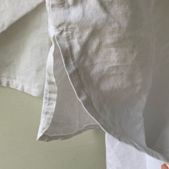 100% Linen White Oversized Top - Picture 4 of 8